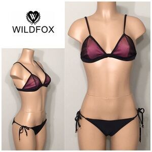 New. WILDFOX rainbow mesh bikini set. L-top/M-bottom